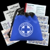 Garyline® Cinch Pouch First Aid Kit - 11 Piece - Royal Blue with Black Trim
