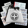 Garyline® Cinch Pouch First Aid Kit - 11 Piece - White with Black Trim