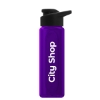 Garyline® Boss Embossed RPET Bottle with Drink-Thru Lid - 26 oz. - Translucent Violet