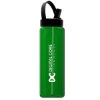 Garyline® Boss Embossed RPET Bottle with Flip-Straw, Swivel Handle Lid - 26 oz. - Translucent Green