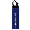 Garyline® Boss Embossed RPET Bottle with Flip-Straw, Swivel Handle Lid - 26 oz. - Translucent Navy Blue
