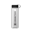 Garyline® Boss Embossed RPET Bottle with Tethered Lid - 26 oz. - Clear