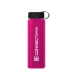 Garyline® Boss Embossed RPET Bottle with Tethered Lid - 26 oz. - Translucent Hot Pink