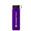 Garyline® Boss Embossed RPET Bottle with Tethered Lid - 26 oz. - Translucent Violet