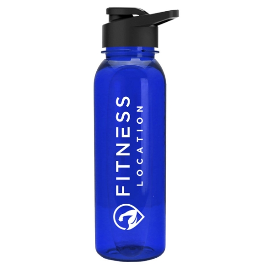 Garyline® Boss Embossed Tritan® Bottle with Drink-Thru Lid - 24 oz. - Blue