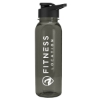 Garyline® Boss Embossed Tritan® Bottle with Drink-Thru Lid - 24 oz. - Smoke