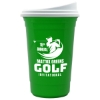 Garyline® Varsity Double-Wall Tumbler with Liner and Slider Lid - 16 oz. - Green