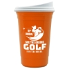 Garyline® Varsity Double-Wall Tumbler with Liner and Slider Lid - 16 oz. - Orange