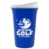 Garyline® Varsity Double-Wall Tumbler with Liner and Slider Lid - 16 oz. - Royal Blue
