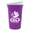 Garyline® Varsity Double-Wall Tumbler with Liner and Slider Lid - 16 oz. - Violet