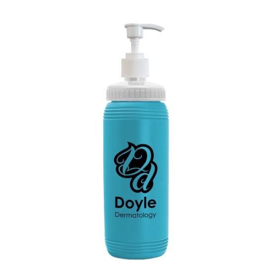 Garyline® Pint Pump Bottle - 16 oz. - Cyan