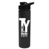 16 Oz. Slim Travel Tumbler w/Drink Thru Lid - Black
