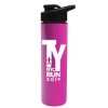 16 Oz. Slim Travel Tumbler w/Drink Thru Lid - Pink
