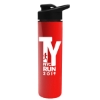 16 Oz. Slim Travel Tumbler w/Drink Thru Lid - Red