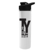 16 Oz. Slim Travel Tumbler w/Drink Thru Lid - White