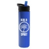 Garyline® Slim Double-Wall Insulated Bottle with Flip-Straw Lid - 16 oz. - Royal Blue