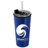 Garyline® Explore Travel Tumbler with 2-in-1 Lid with Straw - 18 oz. - Metallic Blue