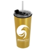 Garyline® Explore Travel Tumbler with 2-in-1 Lid with Straw - 18 oz. - Metallic Gold