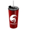 Garyline® Explore Travel Tumbler with 2-in-1 Lid with Straw - 18 oz. - Metallic Red