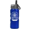Garyline® Mini Peak Tritan® Metallike Bottle with Ring-Straw Lid - 22 oz. - Metallic Blue