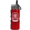 Garyline® Mini Peak Tritan® Metallike Bottle with Ring-Straw Lid - 22 oz. - Metallic Red