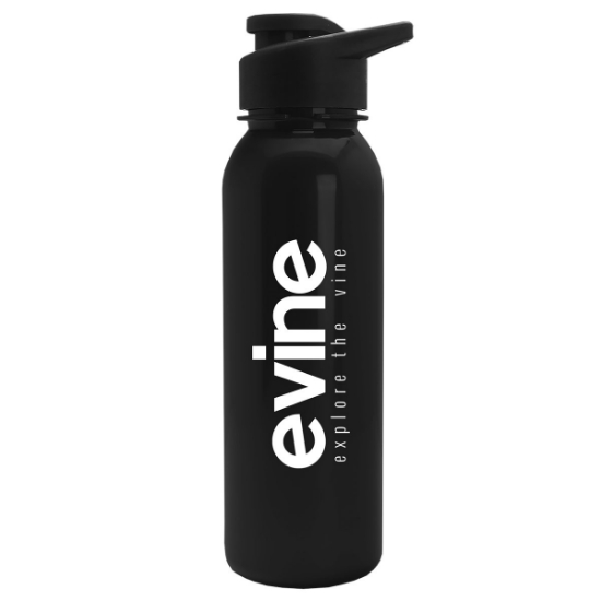 Garyline® Terrain Metallike Bottle with Drink-Thru Lid - 24 oz. - Metallic Black