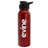 Garyline® Terrain Metallike Bottle with Drink-Thru Lid - 24 oz. - Metallic Red