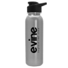 Garyline® Terrain Metallike Bottle with Drink-Thru Lid - 24 oz. - Metallic Silver