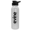 Garyline® Terrain Metallike Bottle with Drink-Thru Lid - 24 oz. - White