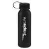 Garyline® Terrain Metallike Bottle with Tethered Lid - 24 oz. - Metallic Black