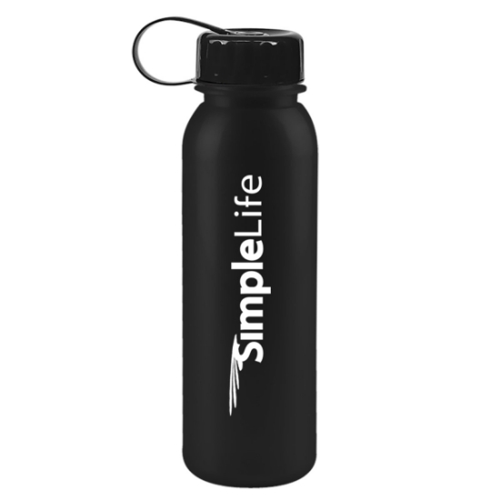 Garyline® Terrain Metallike Bottle with Tethered Lid - 24 oz. - Metallic Black