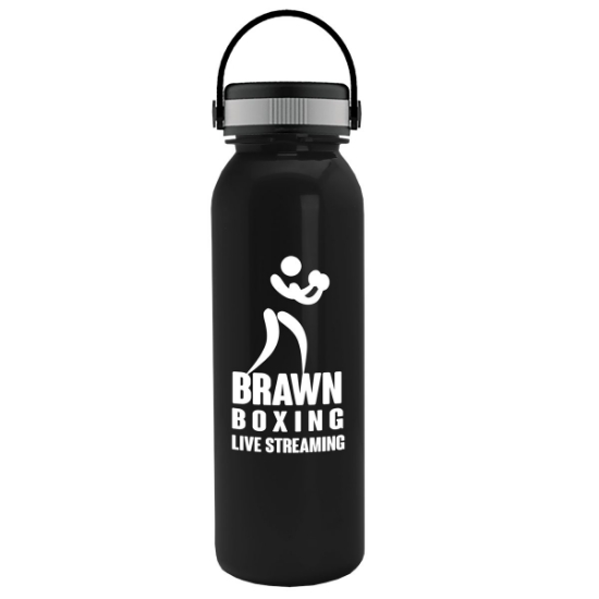 Garyline® Terrain Metallike Bottle with Grip Lid - 24 oz. - Metallic Black