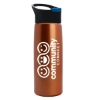 26 Oz. Metallic Flair Bottle w/Pop-Up Sip Lid - Metallic Copper