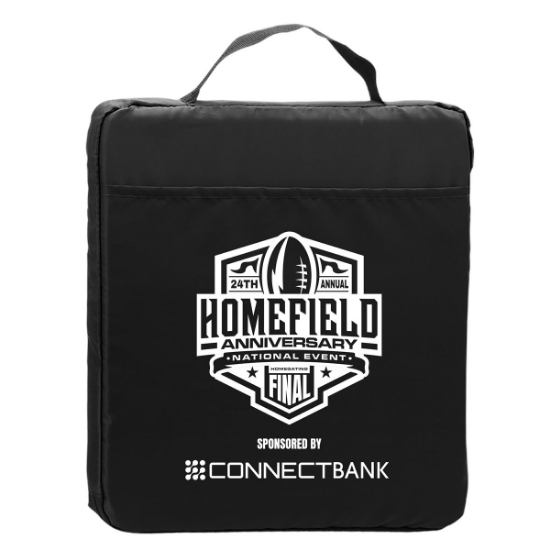 Garyline® 13.5" Fabric Stadium Cushion with Pocket - Black