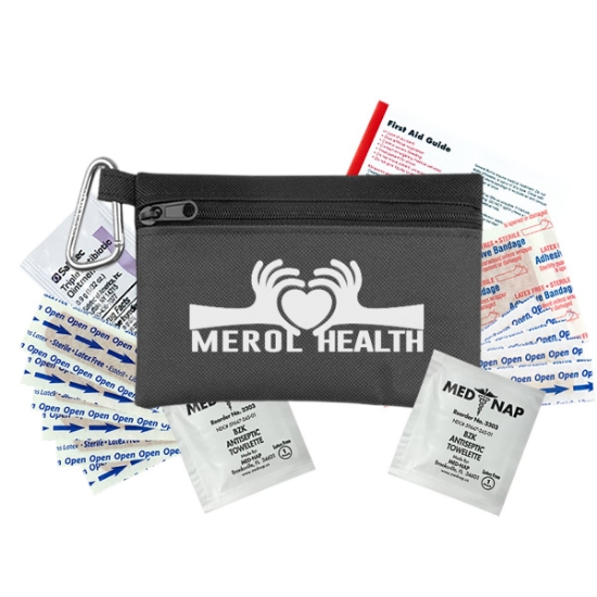 Garyline® Primary Care First Aid Zip Pouch - Charcoal with Black Trim