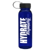 Garyline® Outdoorsman Tritan® Renew Bottle with Tethered Lid - 24 oz. - Translucent Navy Blue