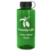 Garyline® Mountaineer Tritan® Renew Bottle with Tethered Lid - 36 oz. - Trnslucentgreen