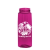 Garyline® Flair Tritan® Renew Bottle with Flip-Straw Lid - 26 oz. - Translucent Hot Pink