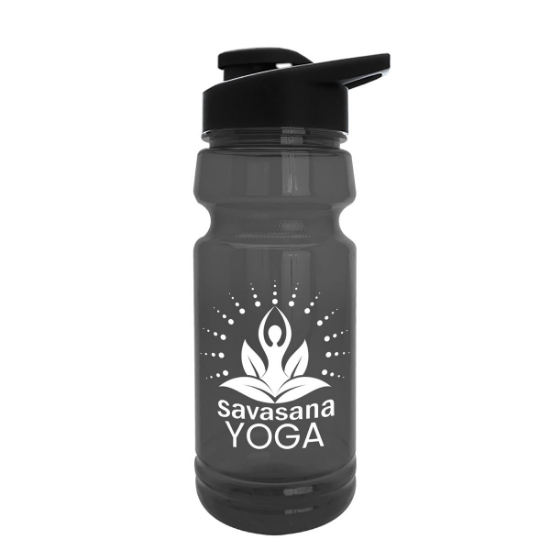 Garyline® Trainer RPET Bottle with Drink-Thru Lid - 24 oz. - Smoke