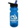 24 oz. UpCycle Sports bottle with Flip Straw lid - Translucent Blue