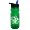 24 oz. UpCycle Sports bottle with Flip Straw lid - Translucent Green