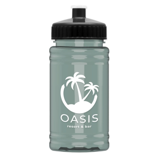 Garyline® Mini RPET Bottle with Push-Pull Lid - 16 oz. - Glacier Blue