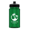 Garyline® Mini RPET Bottle with Push-Pull Lid - 16 oz. - Translucent Green