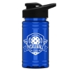 Garyline® Mini RPET Bottle with Drink-Thru Lid - 16 oz. - Translucent Blue