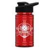 Garyline® Mini RPET Bottle with Drink-Thru Lid - 16 oz. - Translucent Red