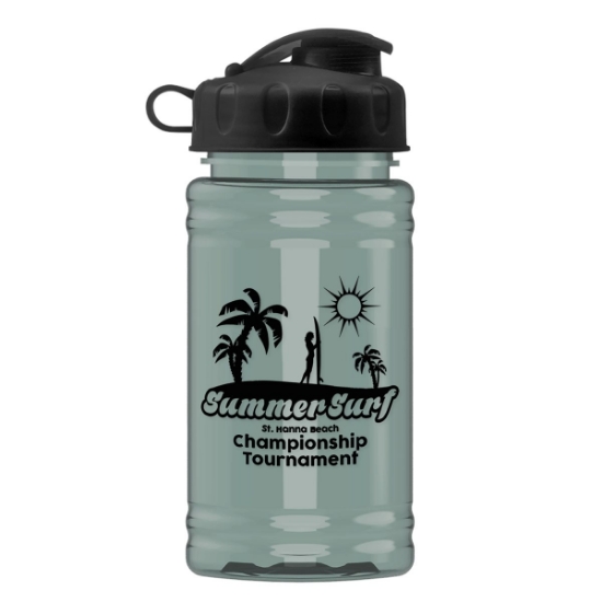 Garyline® Mini RPET Bottle with Flip Lid - 16 oz. - Glacier Blue