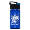 Garyline® Mini RPET Bottle with Pop-Up Lid - 16 oz. - Translucent Blue