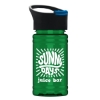Garyline® Mini RPET Bottle with Pop-Up Lid - 16 oz. - Translucent Green