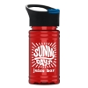 Garyline® Mini RPET Bottle with Pop-Up Lid - 16 oz. - Translucent Red