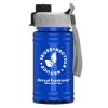 Garyline® Mini RPET Bottle with Quick-Snap Lid - 16 oz. - Translucent Blue